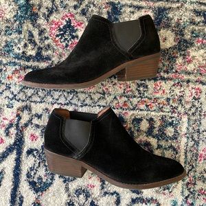 Lucky Brand Frona Chelsea bootie black suede size 8.5
